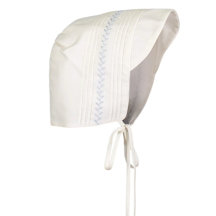 Feltman Brothers Boys Vintage Bonnet Ivory with Blue