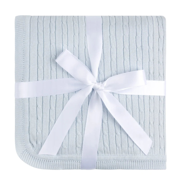 Feltman Brothers Cable Knit Baby Blanket Blue