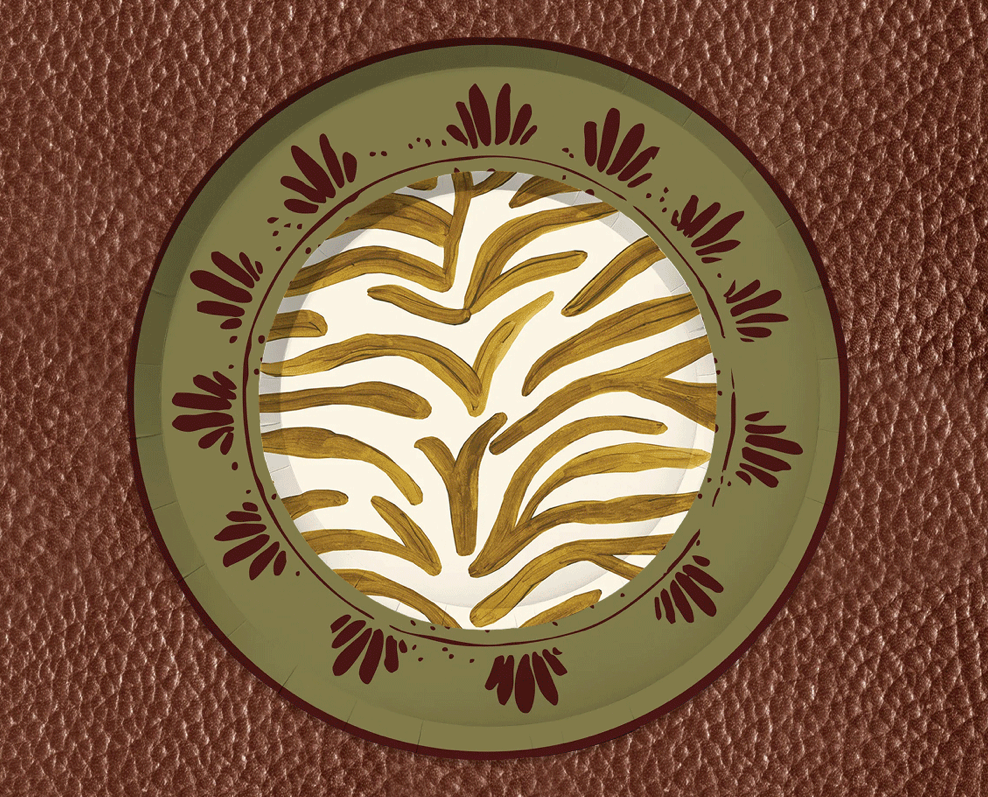 Table Two styled paper plates