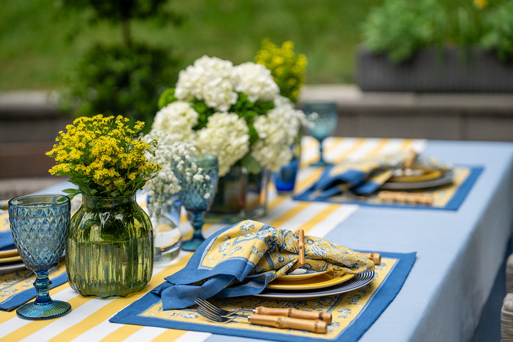 La Mer Blue/Yellow Napkins - Set of 6