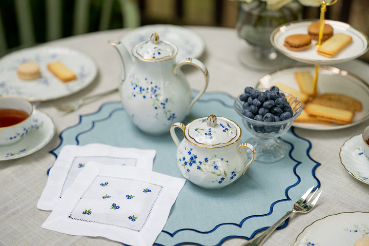 Forget Me Knots Embroidered Cocktail Napkins - Set of 4