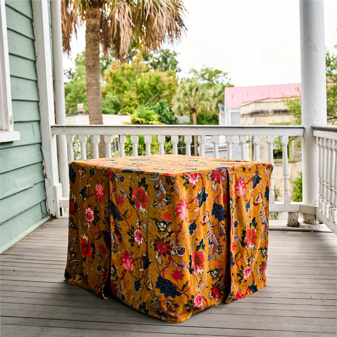 The Nancy Mahjong & Card Tablecloth Golden Velvet Chintz