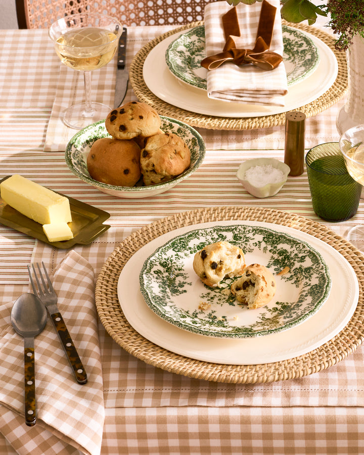Petite Plume Signature Twill Tablecloth in Camel Gingham