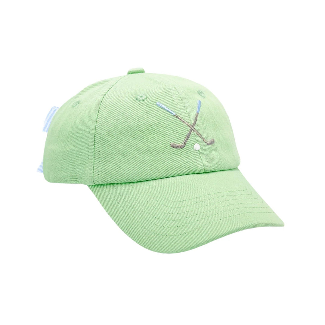 Light green baseball cap with golf club embroidery