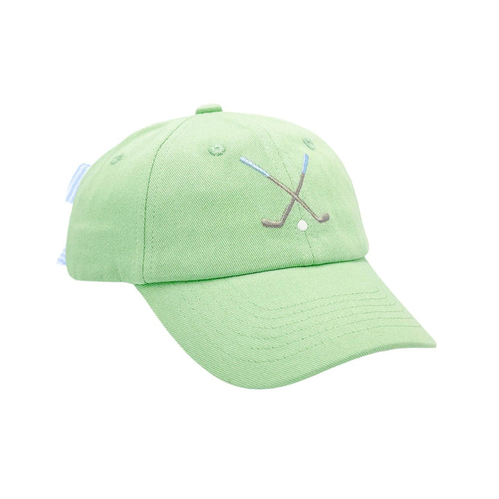 Light green baseball cap with golf club embroidery