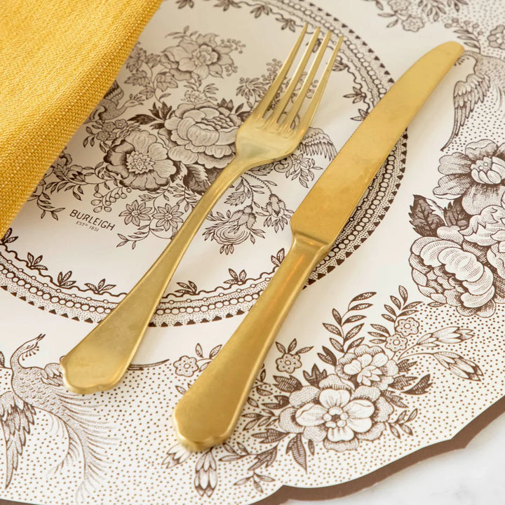 Hester & Cook Die-Cut Brown Asiatic Pheasants Placemat - Set of 12