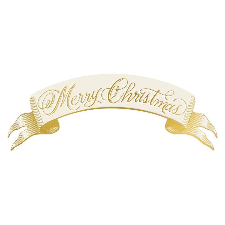 Hester & Cook Merry Christmas Banner Table Accent – Set of 12