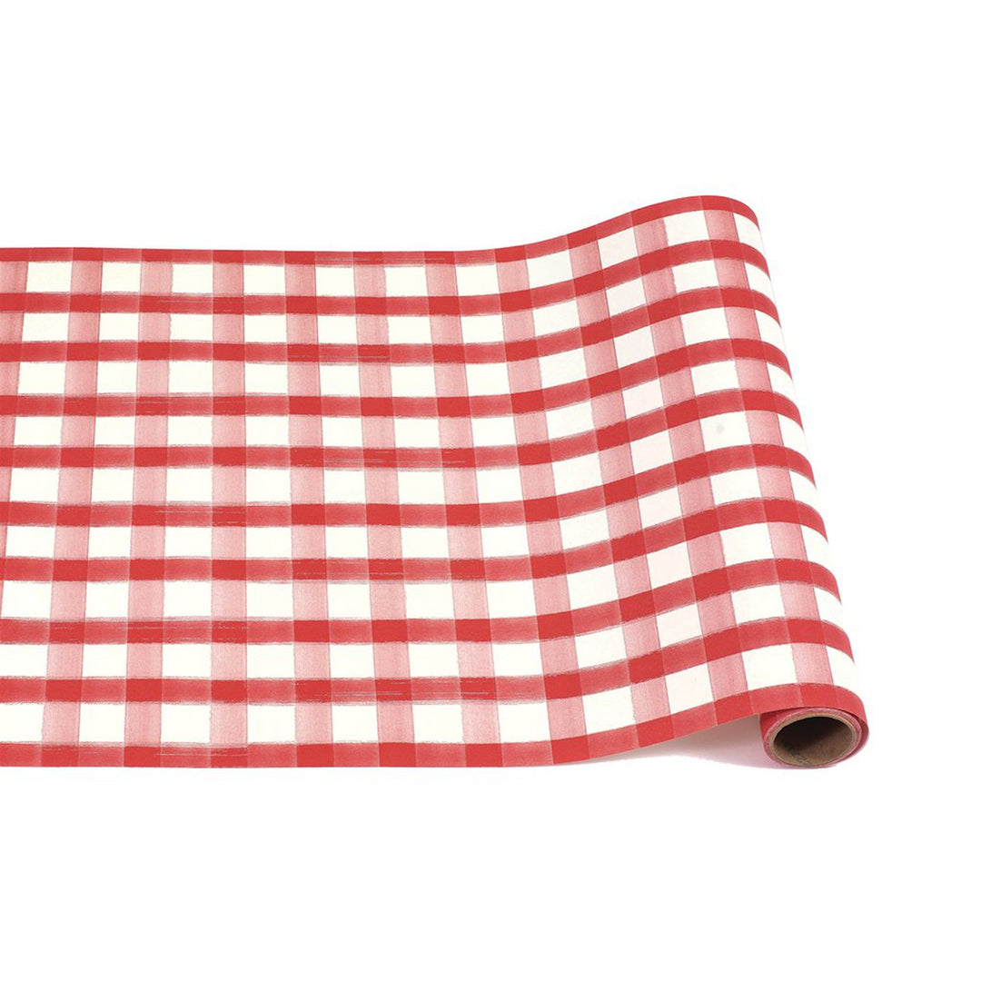 Red Checkered Table Runner