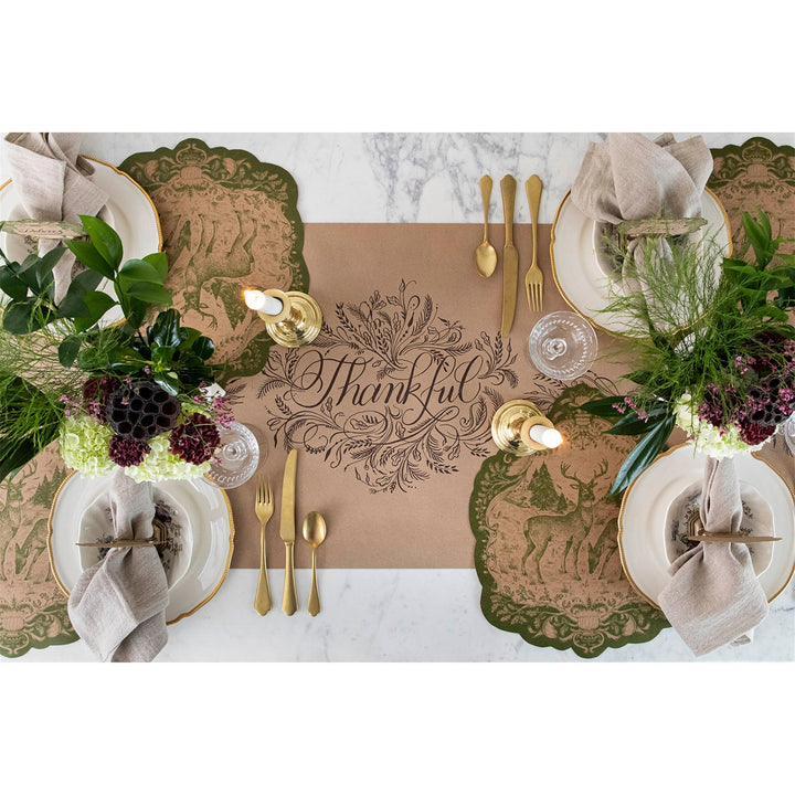 Hester & Cook Thankful Paper Table Runner