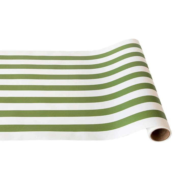 Hester & Cook Moss Classic Stripe Table Runner