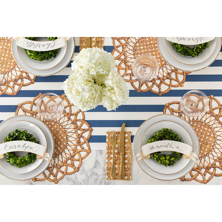 Hester & Cook Die-Cut Rattan Weave Placemat Pad 12 Sheets