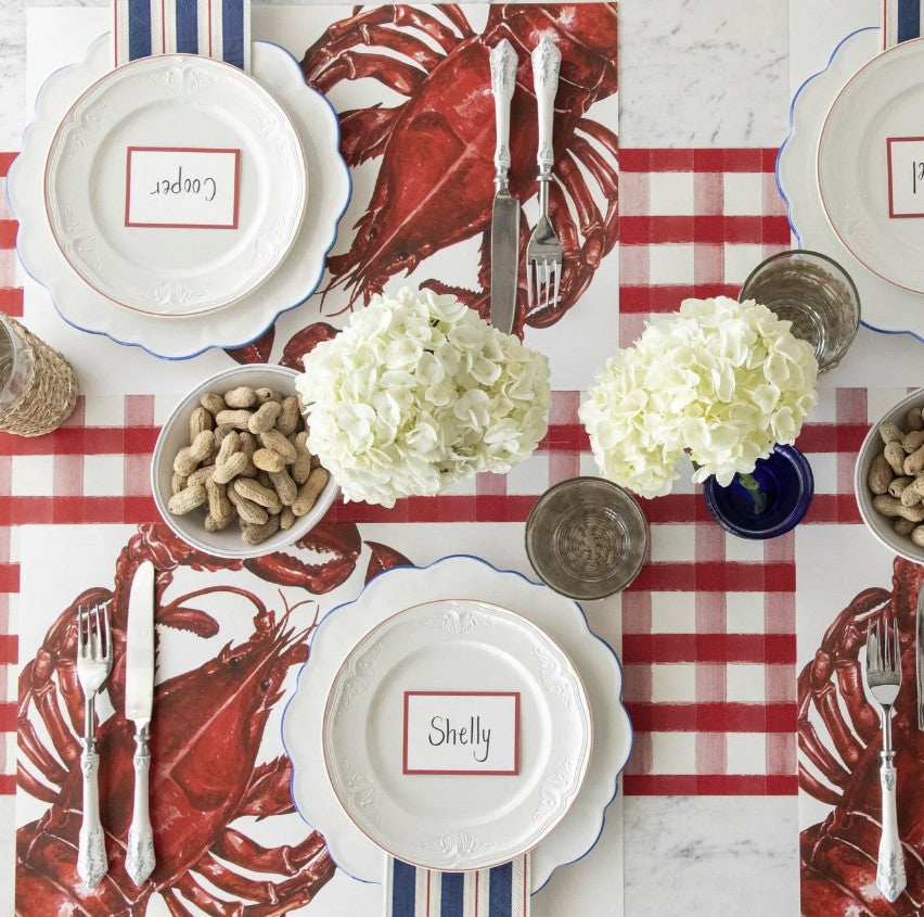 Hester & Cook Red Classic Place Cards – Set of 12