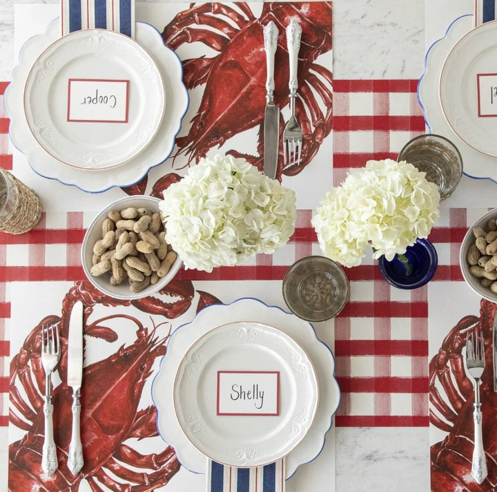 Hester & Cook Red Classic Place Cards – Set of 12