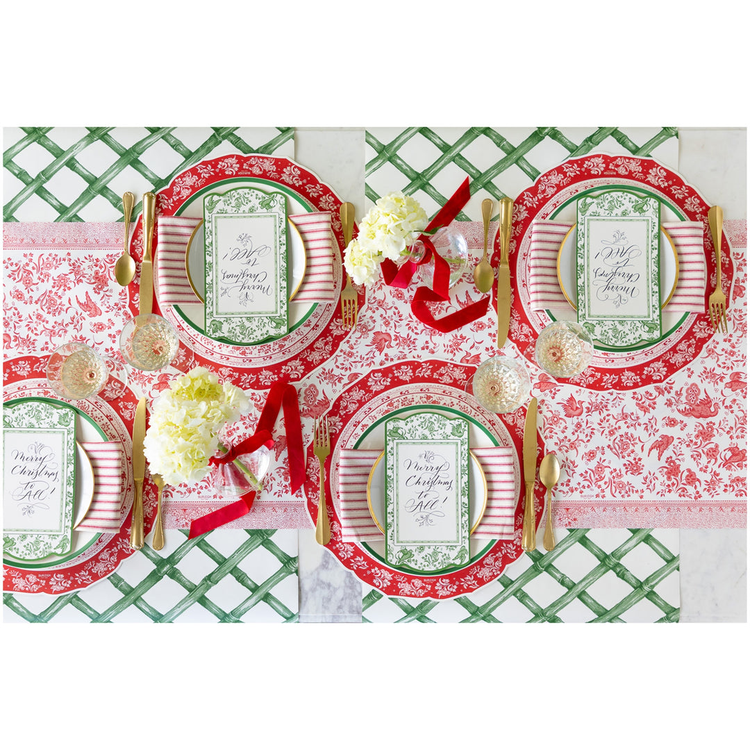 Hester & Cook Red Regal Peacock Runner