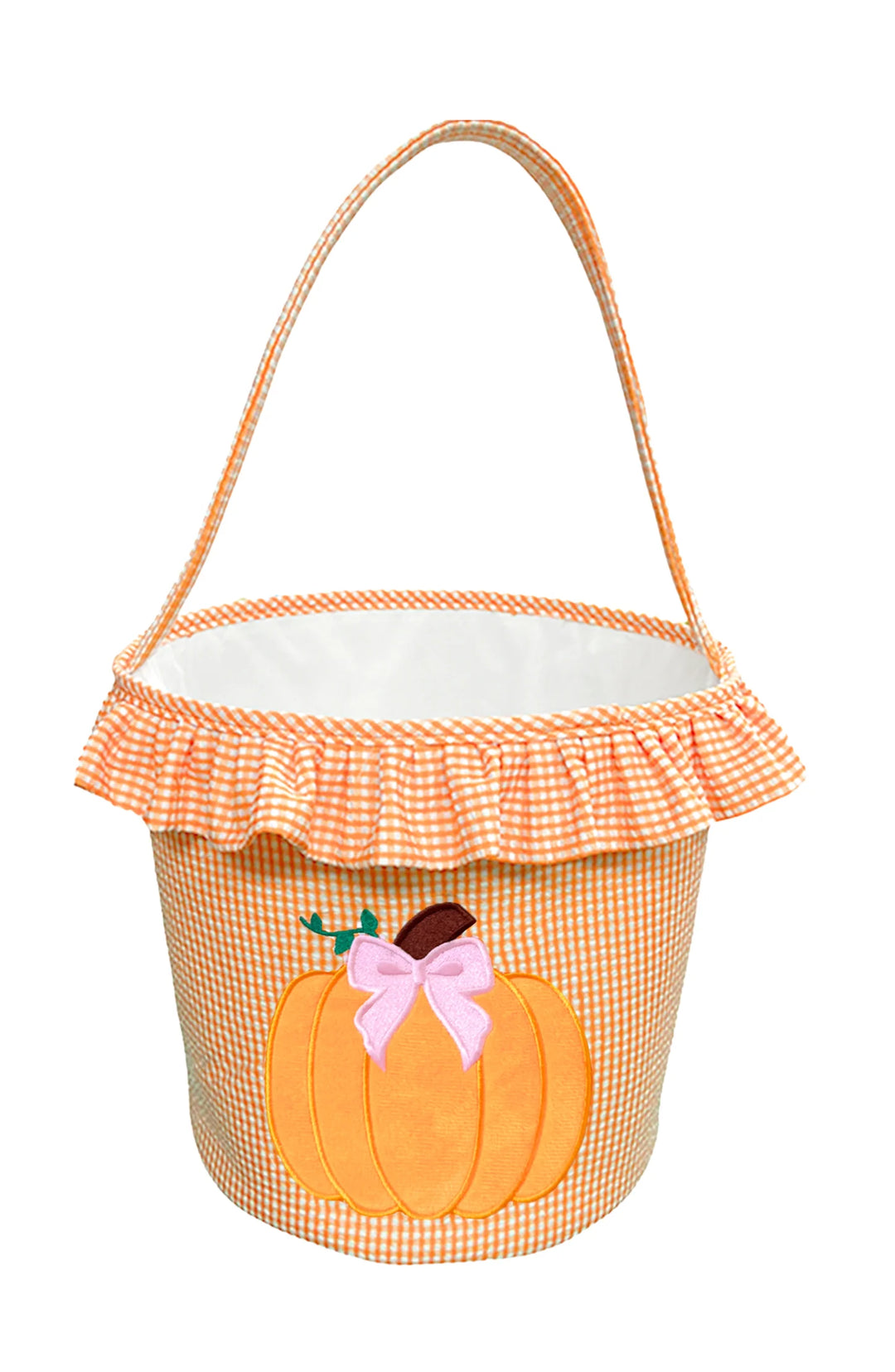 Bits and Bows Ruffle Pumpkin Trick-or-Treat Tote