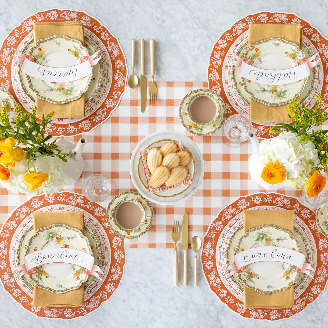 Hester & Cook Die-Cut Pumpkin Regal Placemat - Set of 12