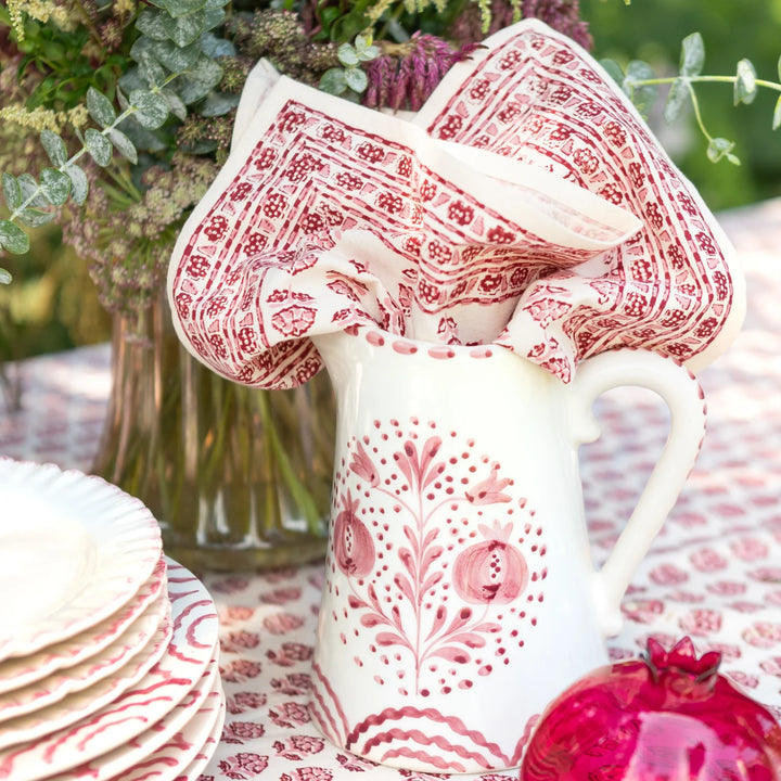 Pomegranate Elise Rose Napkin - Set of 4