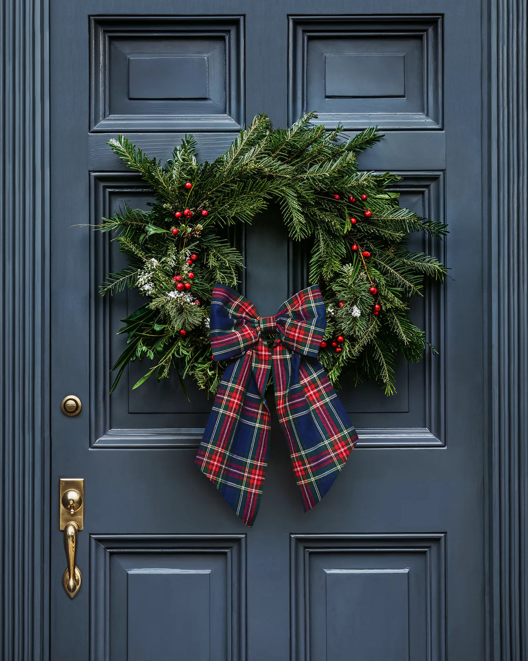 Petite Plume Windsor Tartan Wreath Bow
