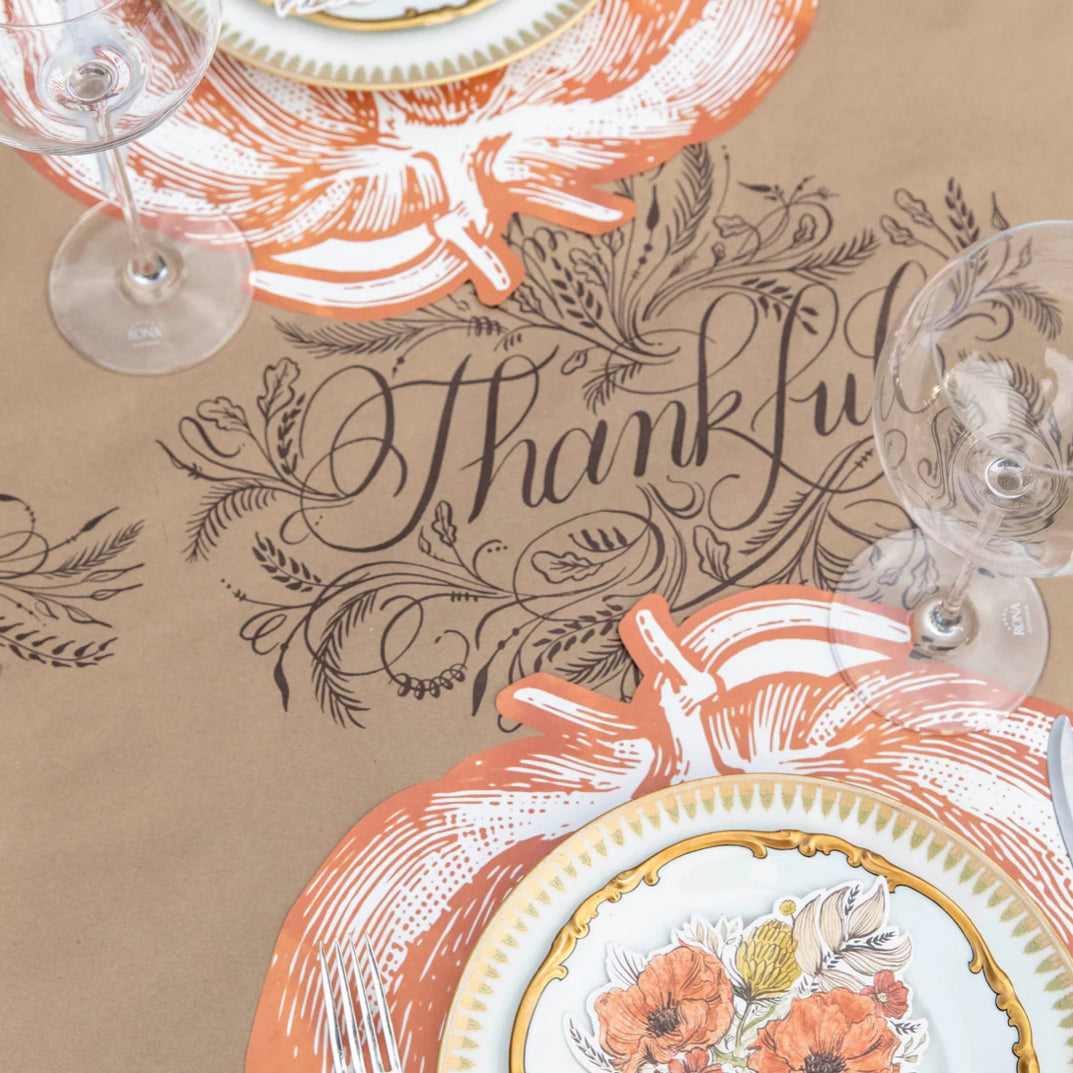 Hester & Cook Thankful Paper Table Runner