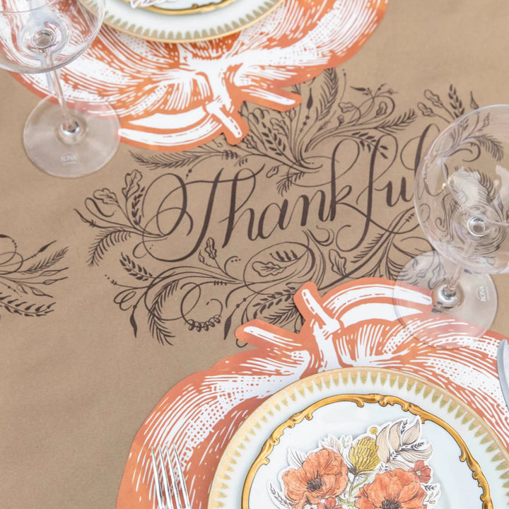 Hester & Cook Thankful Paper Table Runner