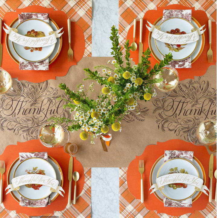 Hester & Cook Thankful Paper Table Runner