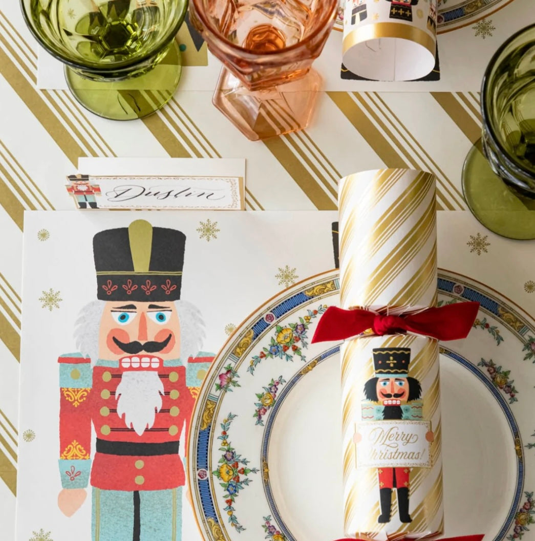 Hester & Cook Gold Peppermint Stripe Paper Table Runner