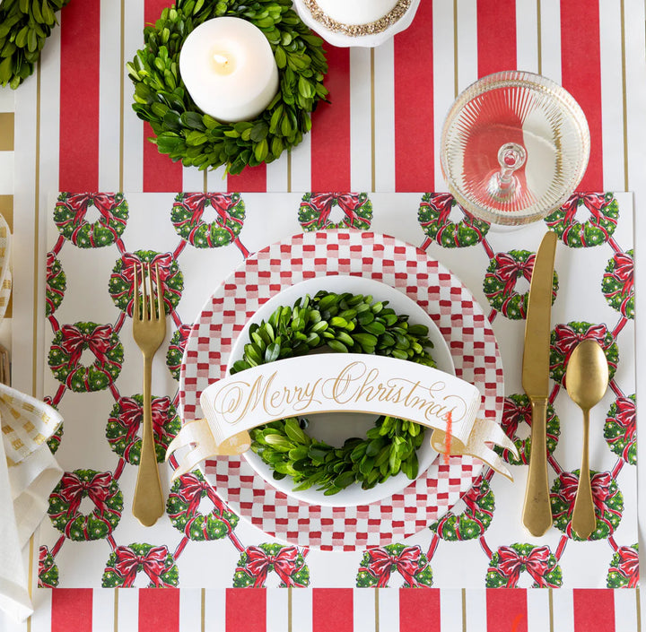 Hester & Cook Merry Christmas Banner Table Accent – Set of 12