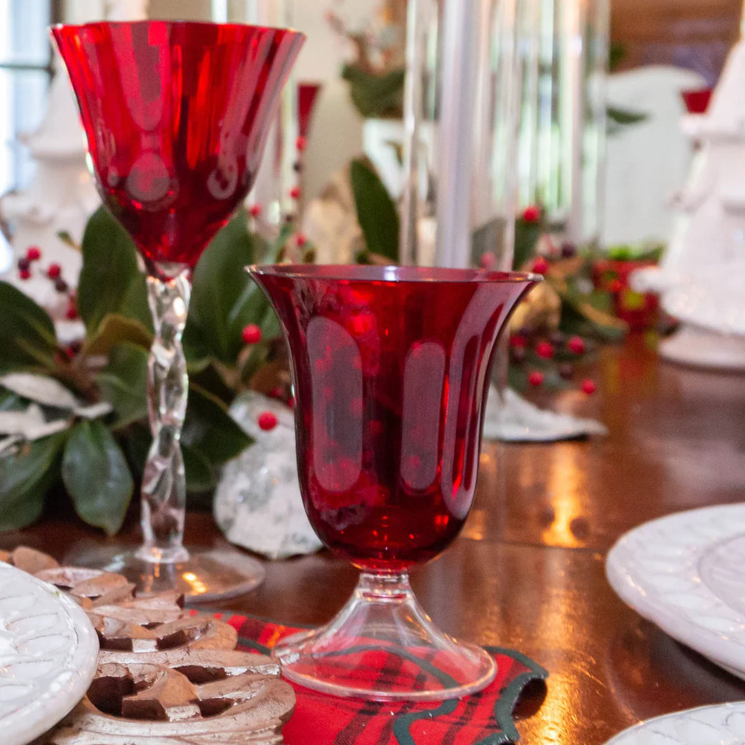 Adriana Ruby Red Wine Glass - Set of 4