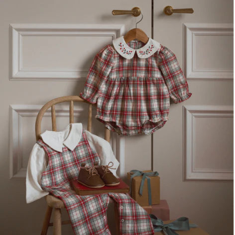 Winter Tartan Jon Jon and Shirt Set