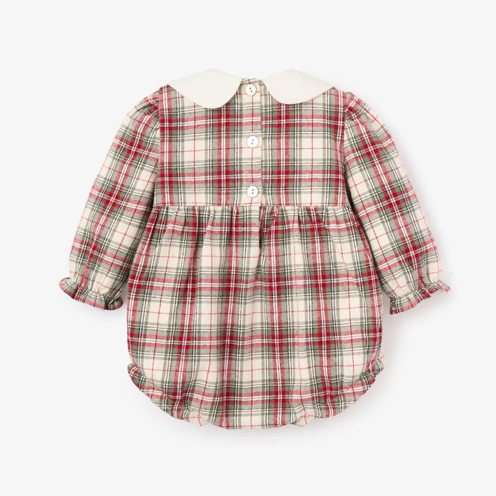 Winter Tartan Bubble w/ Embroidered Collar