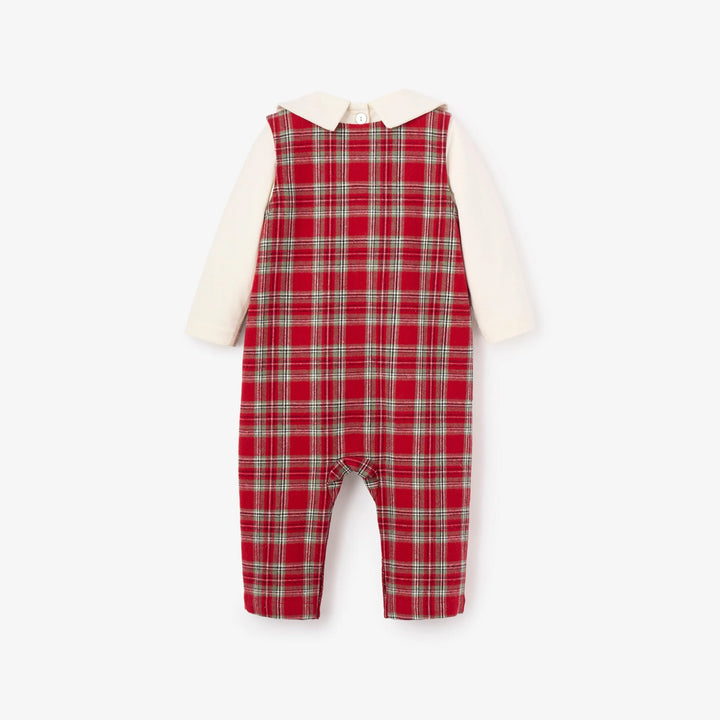 Holiday Red Tartan Jon Jon and Shirt Set