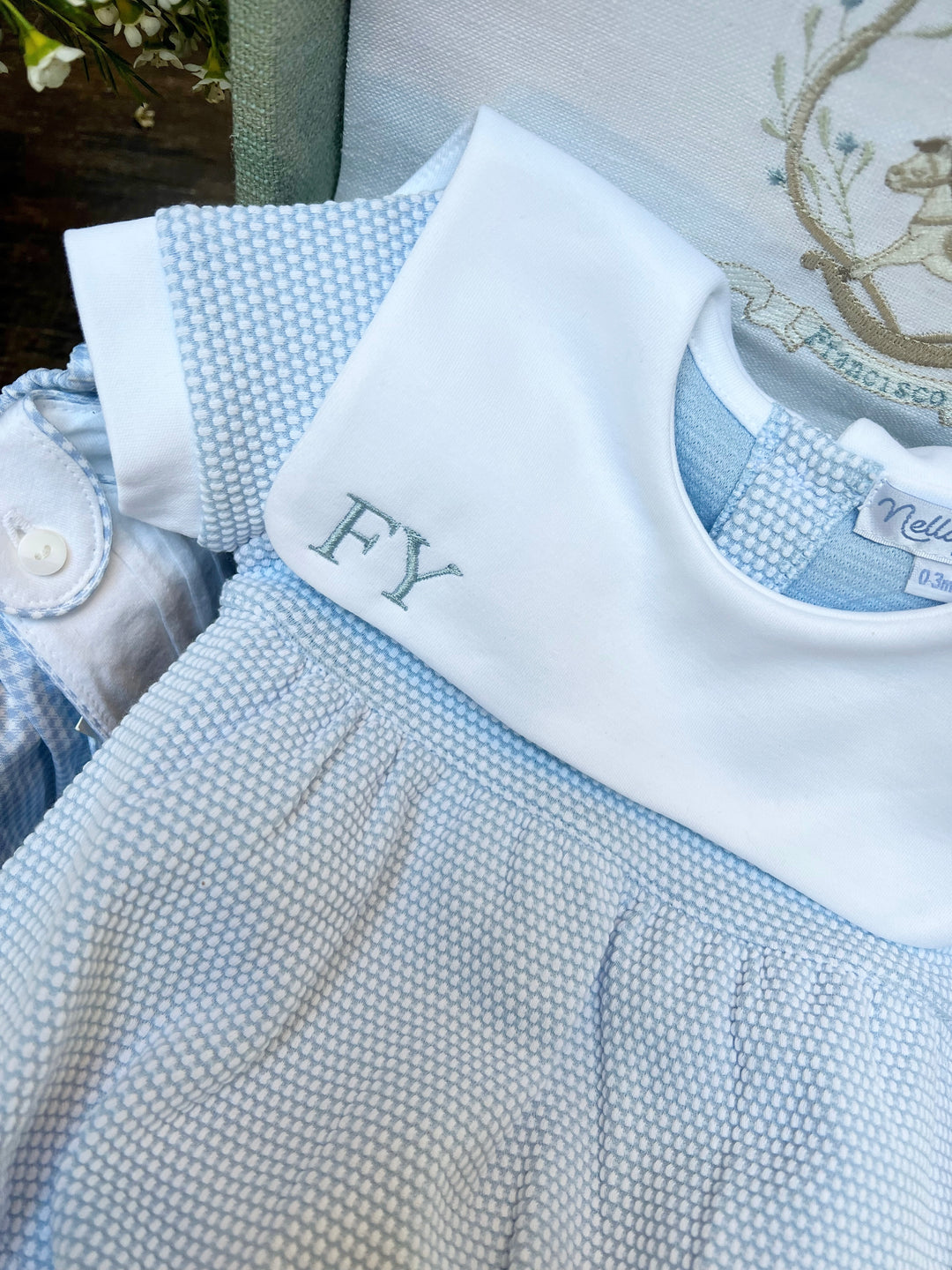 Blue Jacquard Bubble