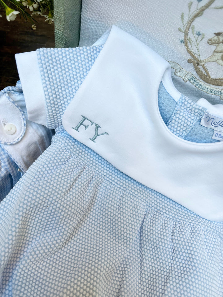 Blue Jacquard Bubble