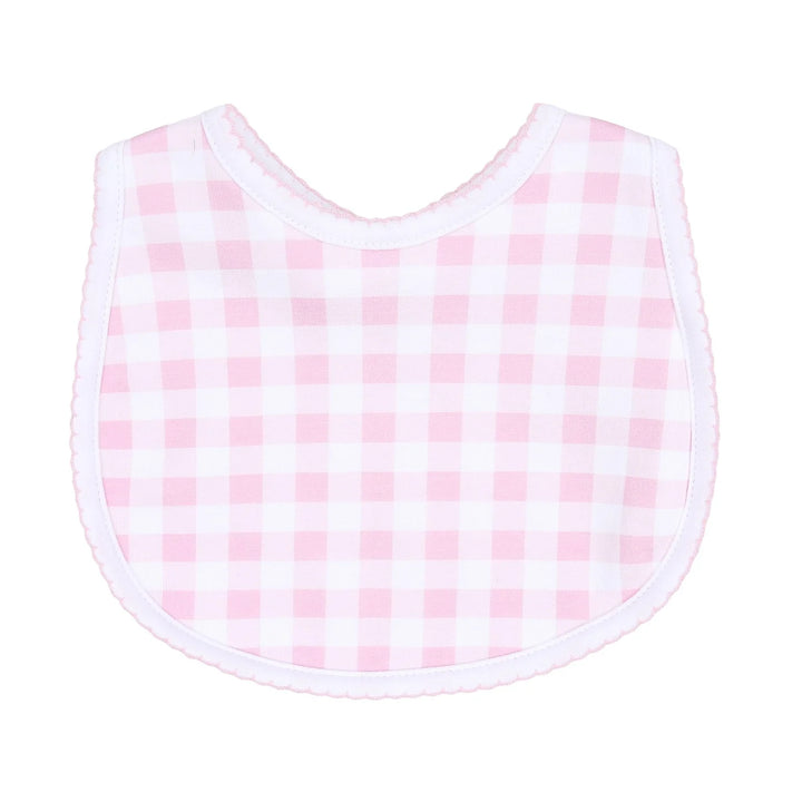 Baby Checks Bib - Pink