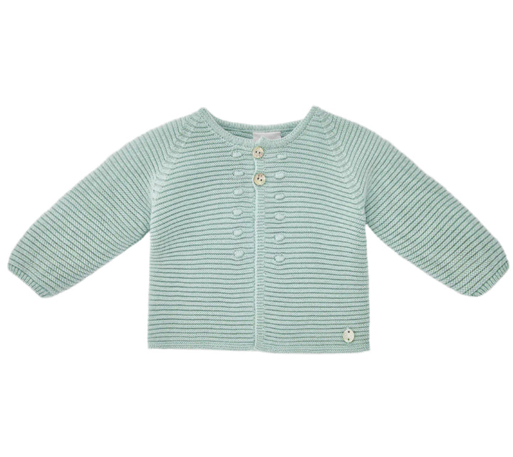 Cotton cardigan Esencial- Water Green