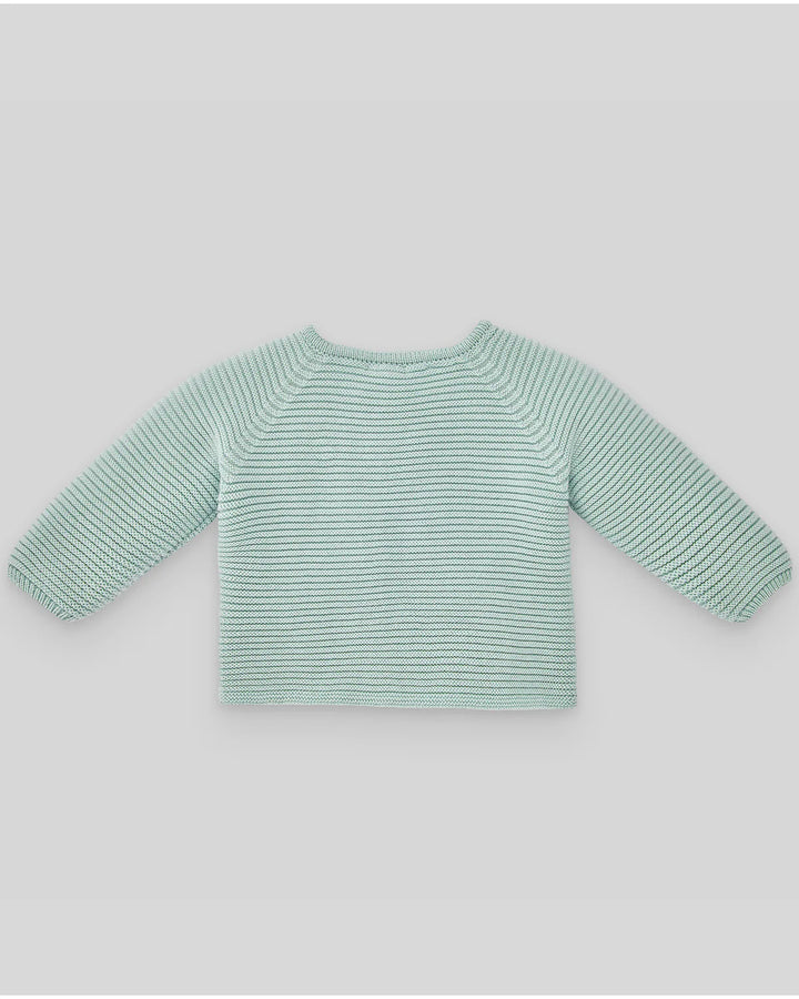 Cotton cardigan Esencial- Water Green