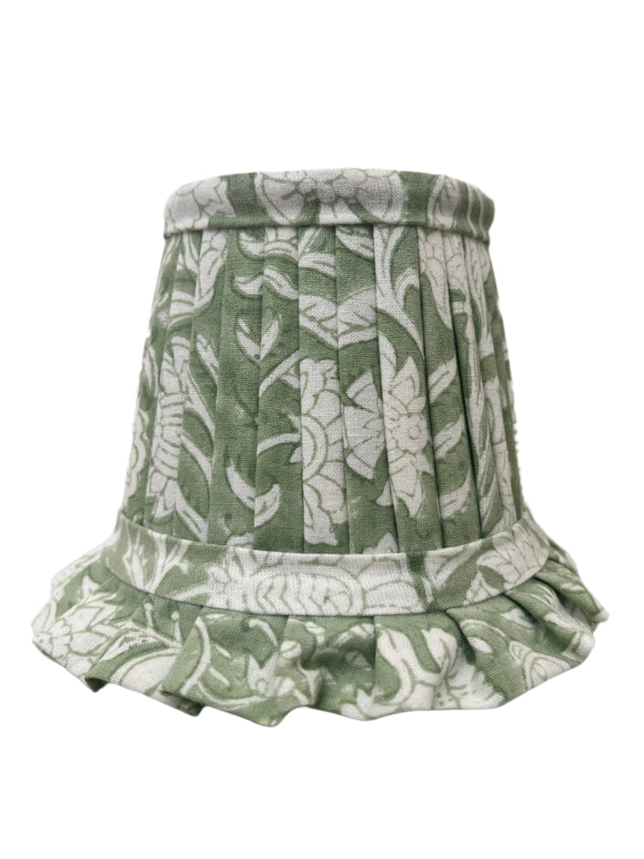 Light green pleated lamp shade