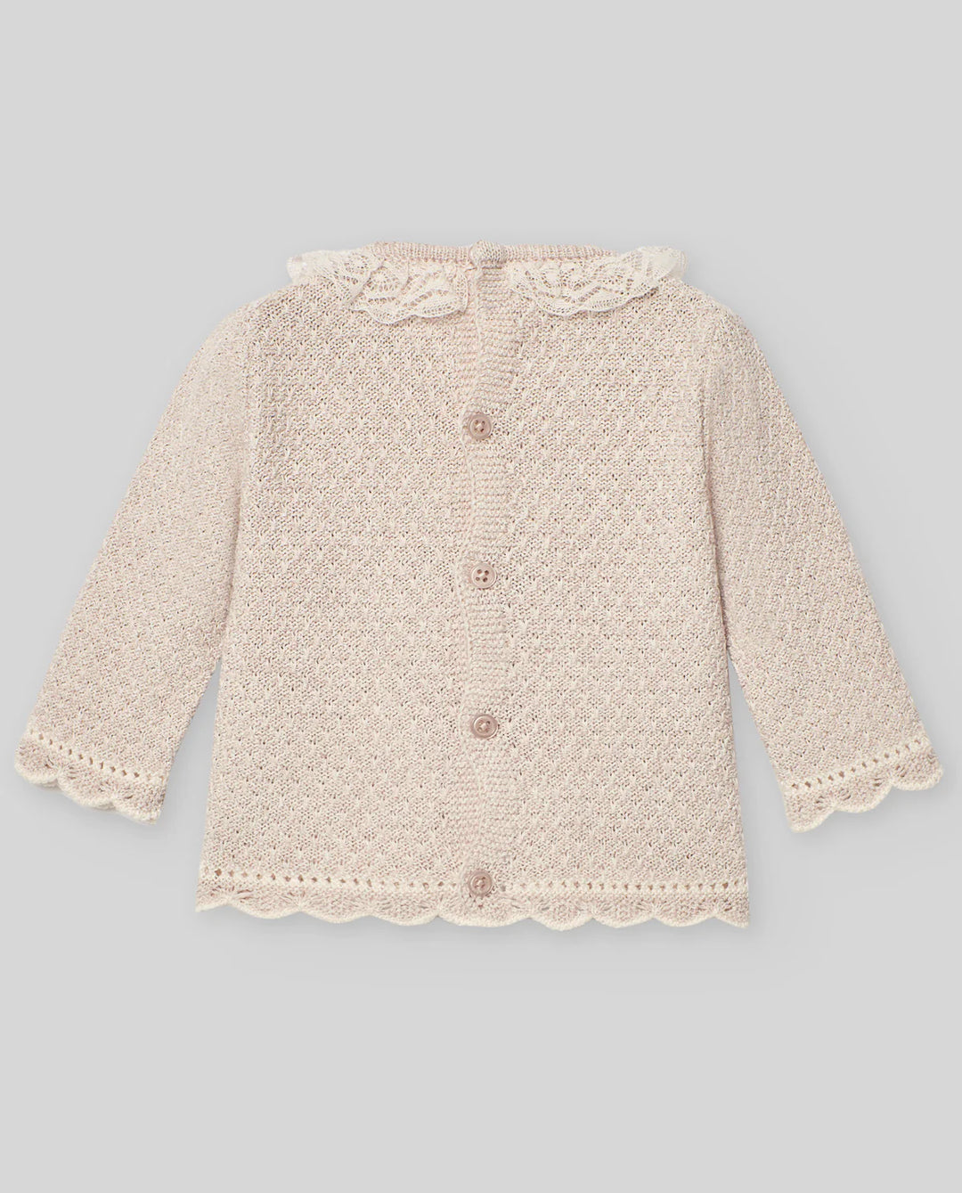 Newborn Baby Girl Beige Sweater Set - Area