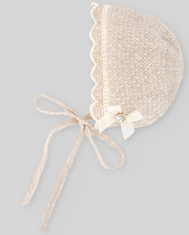 Beige Baby Bonnet Area