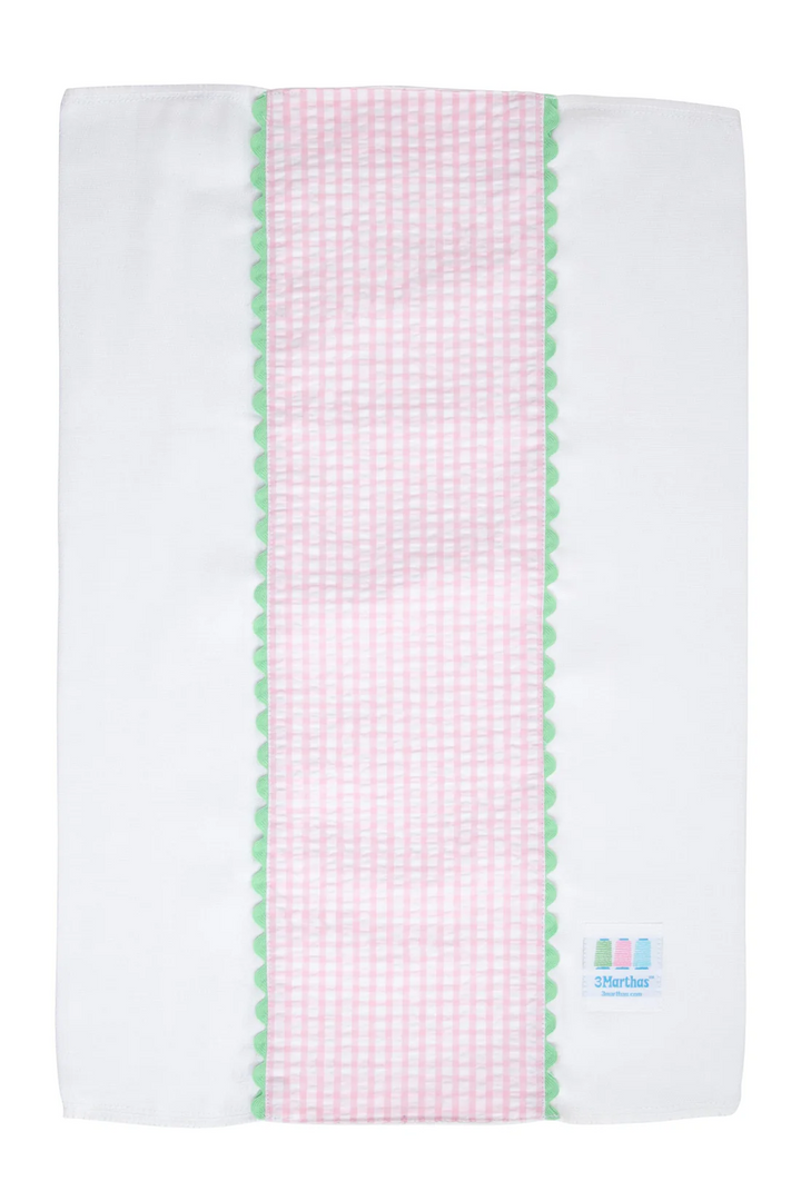 Big Check Fancy Fabric Burp Cloth