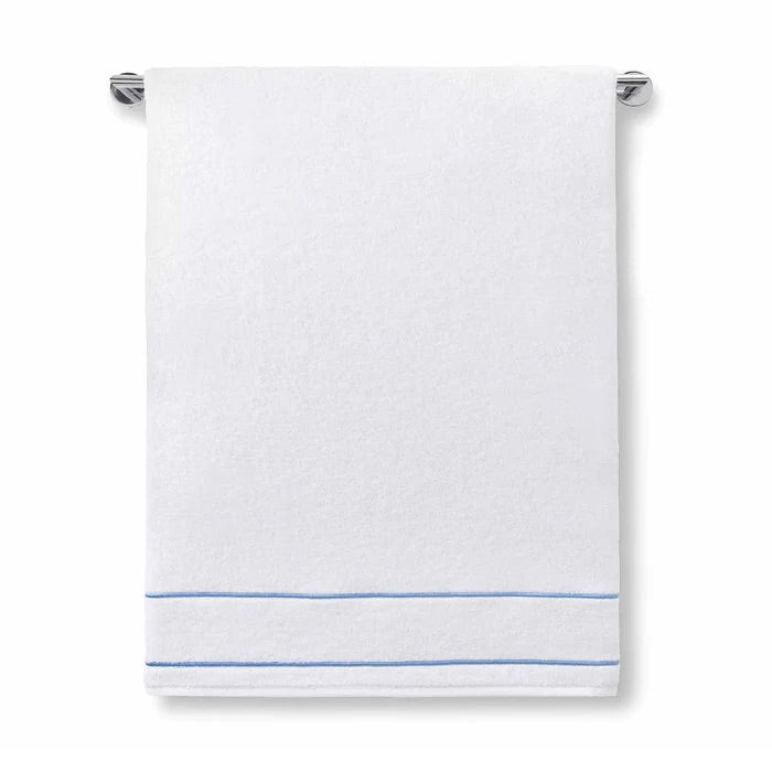 Newbury Towels - White/Periwinkle