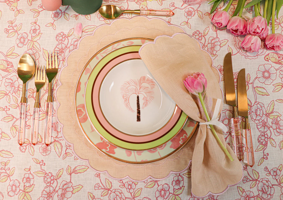 24pc Set Peony Blush Cutlery - 6 Piece - Set of 4
