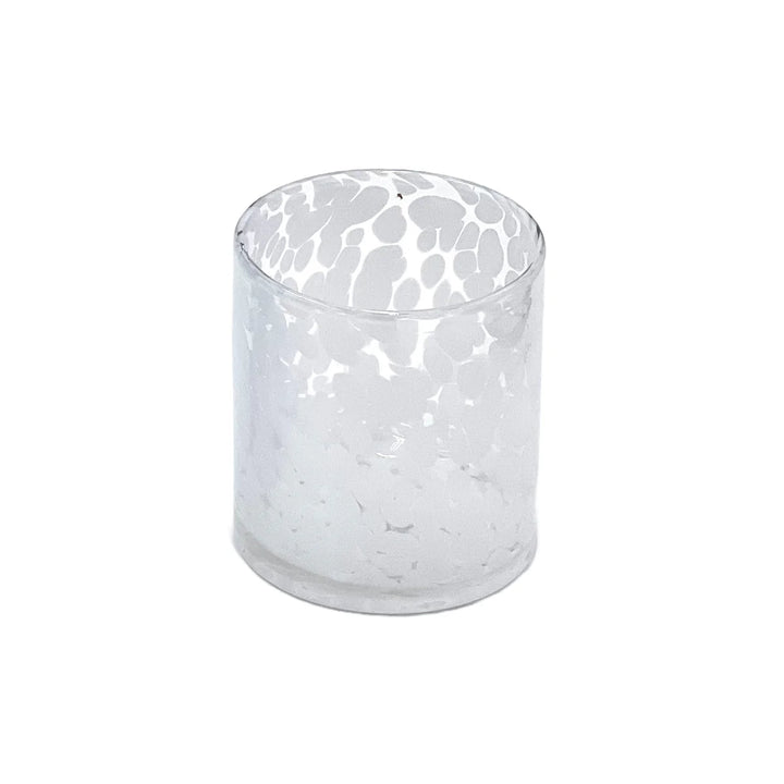 Torcello Spotted Rosa Tumbler, White/Clear -  Set of 4