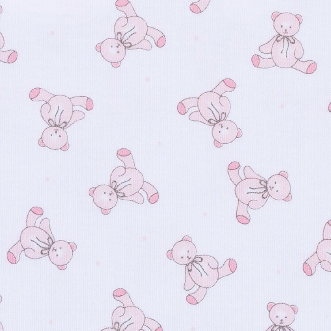 Baby's Teddy Bear Zipper Footie - Pink