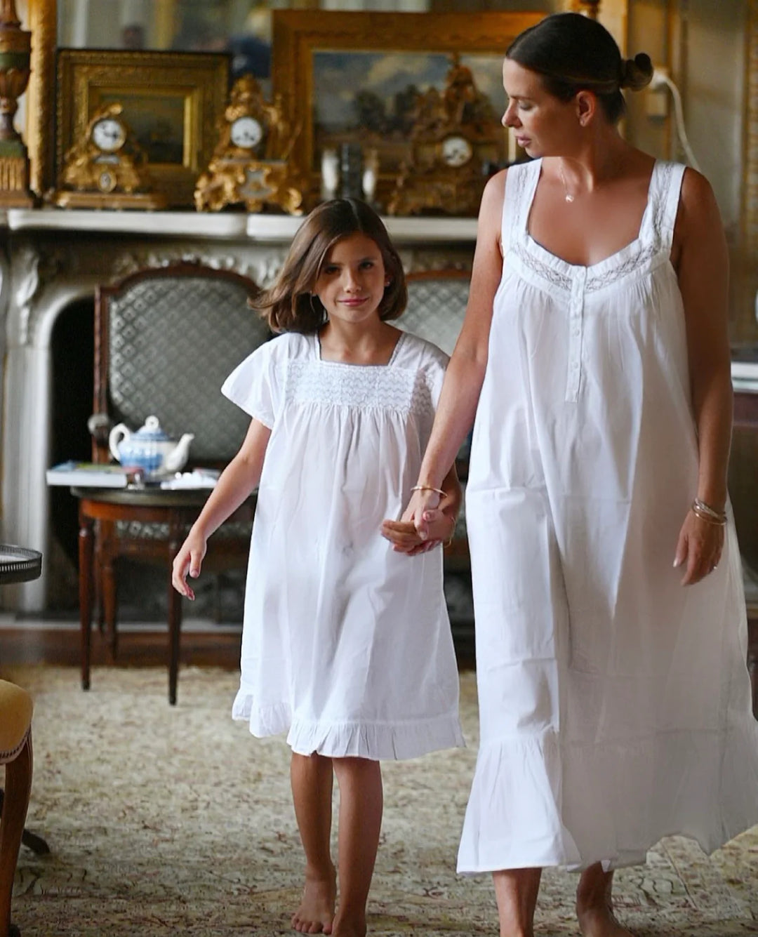 Courtney White Cotton Ladies Nightgown