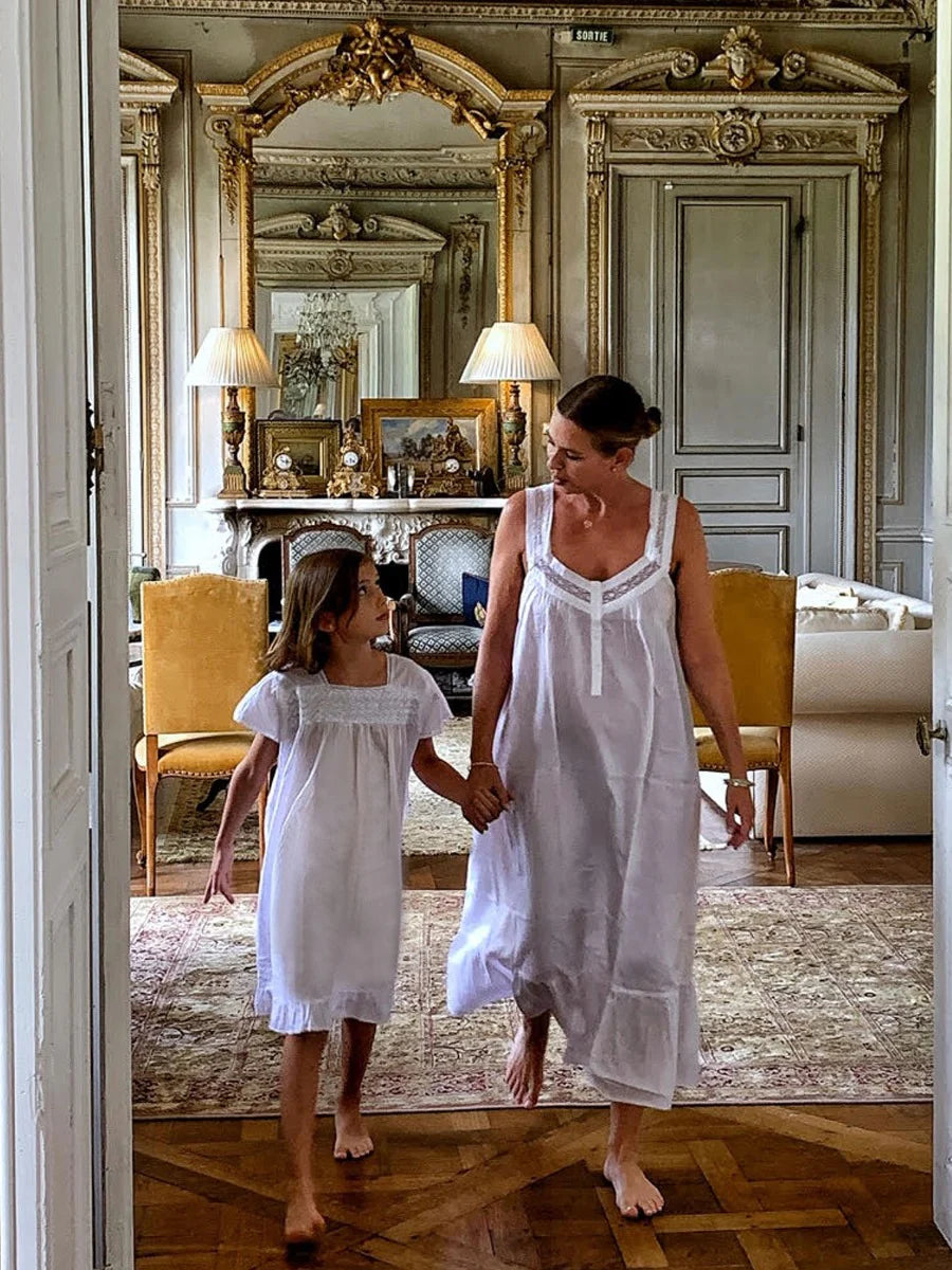 Courtney White Cotton Ladies Nightgown