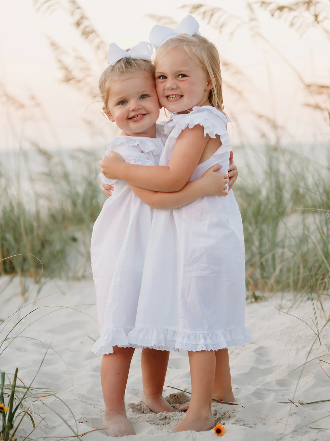 Gracie White Cotton Dress, Embroidered