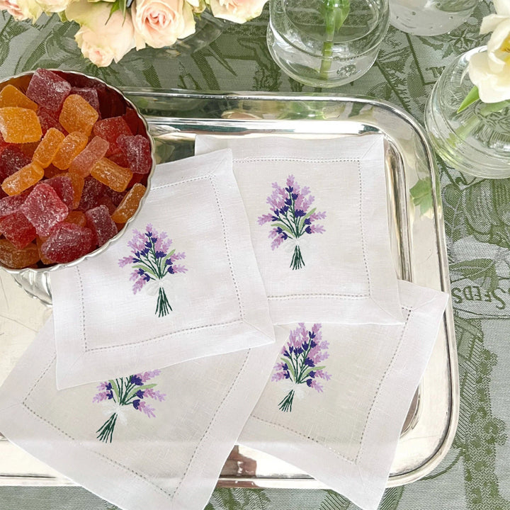 Cocktail Napkin Lavender Bunch - Set of 4