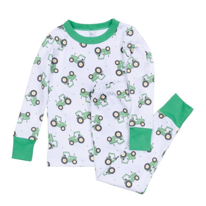 Lil' Green Tractor Long Pajamas