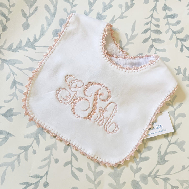 Jersey Bib with Crochet Trim